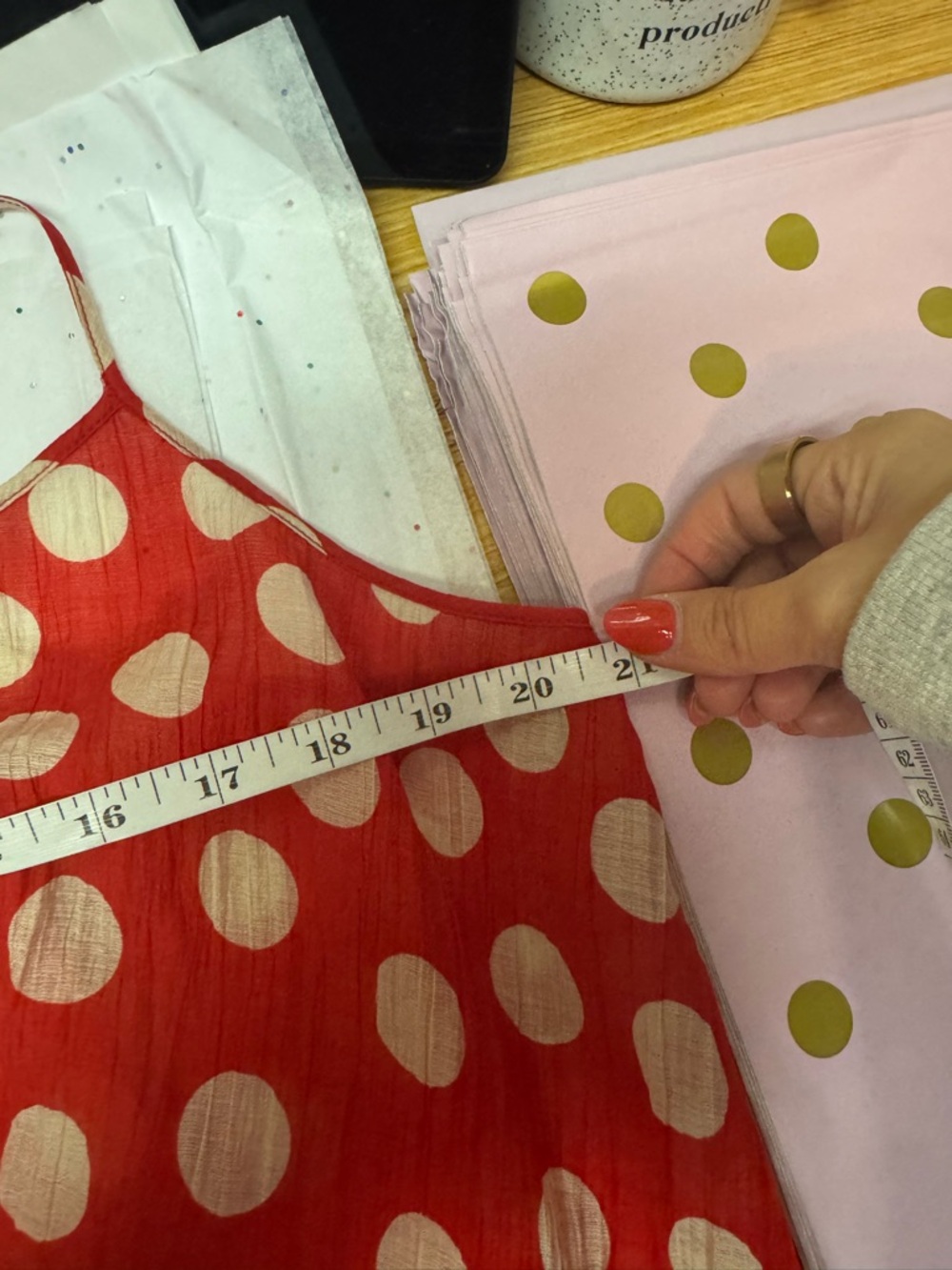 NWT J. Crew Red & White Polka Dot Cami Tank Cinched Swing Crop Womens Size XL - Picture 12 of 13